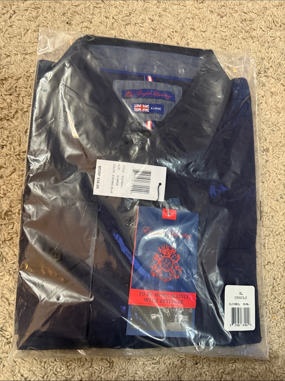 English Laundry Navy Lightweight Shirt Jacket